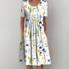Load image into Gallery viewer, Crew Neck Printed Casual Dress
