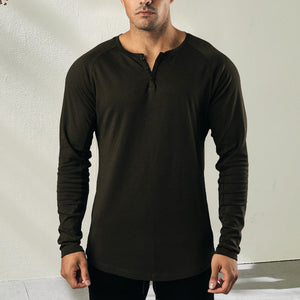 Three Button Basic T-Shirt