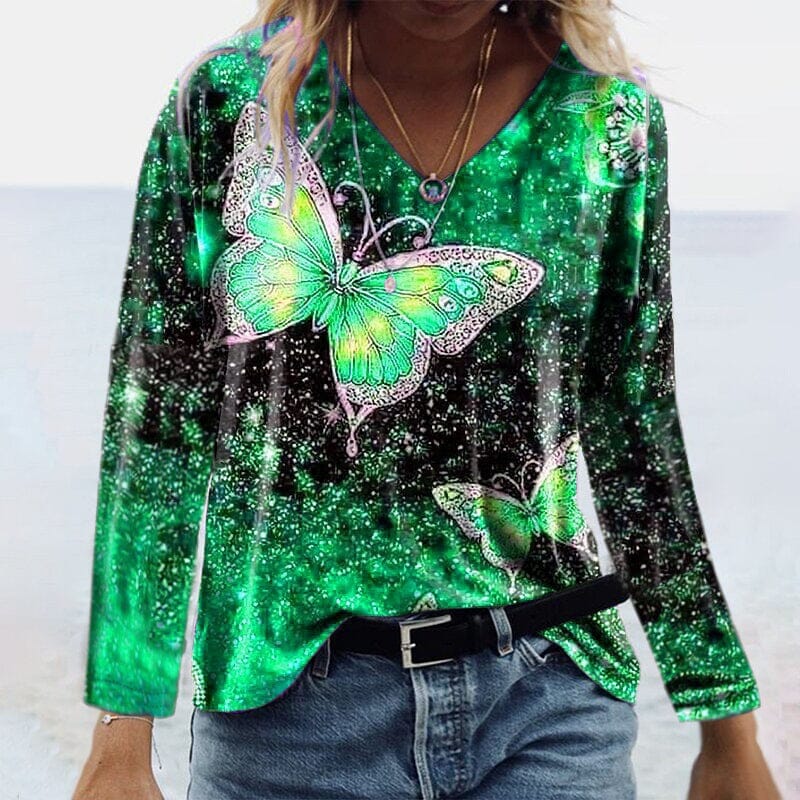 Butterfly Print T-shirt