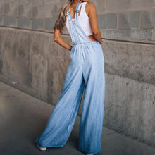 Load image into Gallery viewer, Sleeveless Denim Bib Pants
