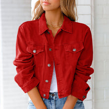 Load image into Gallery viewer, Colorful Denim Jacket
