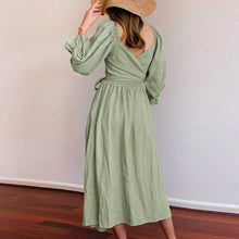 Load image into Gallery viewer, French Ruffled Lantern Sleeves Multi-wear Dress
