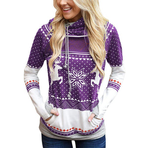 Christmas Print Pocket Sweatshirt