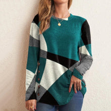 Load image into Gallery viewer, Women&#39;s Geometric Contrast T-Shirt
