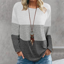 Load image into Gallery viewer, Color Block Printed Crew Neck Sweatshirt
