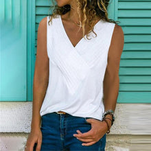 Load image into Gallery viewer, Classic V-Neck Sleeveless T-shirt
