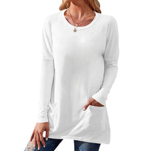 Load image into Gallery viewer, Crew Neck Long Sleeve Pocket T-Shirt
