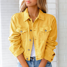 Load image into Gallery viewer, Colorful Denim Jacket
