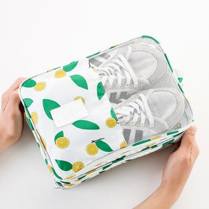 Foldable Waterproof Travel Shoe Bag - Holds 3 Pair of Shoes
