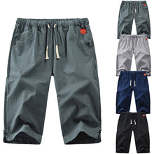 Load image into Gallery viewer, Cotton and Linen Five Point Tie Shorts
