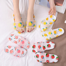 Load image into Gallery viewer, Transparent Fruits Pattern Flat Sandals
