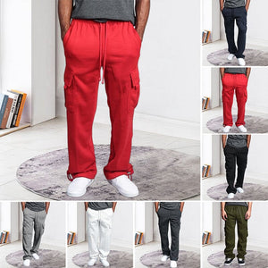 Men's Straight Cargo Pants Trousers