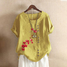 Load image into Gallery viewer, Cotton Linen Vintage T-Shirt
