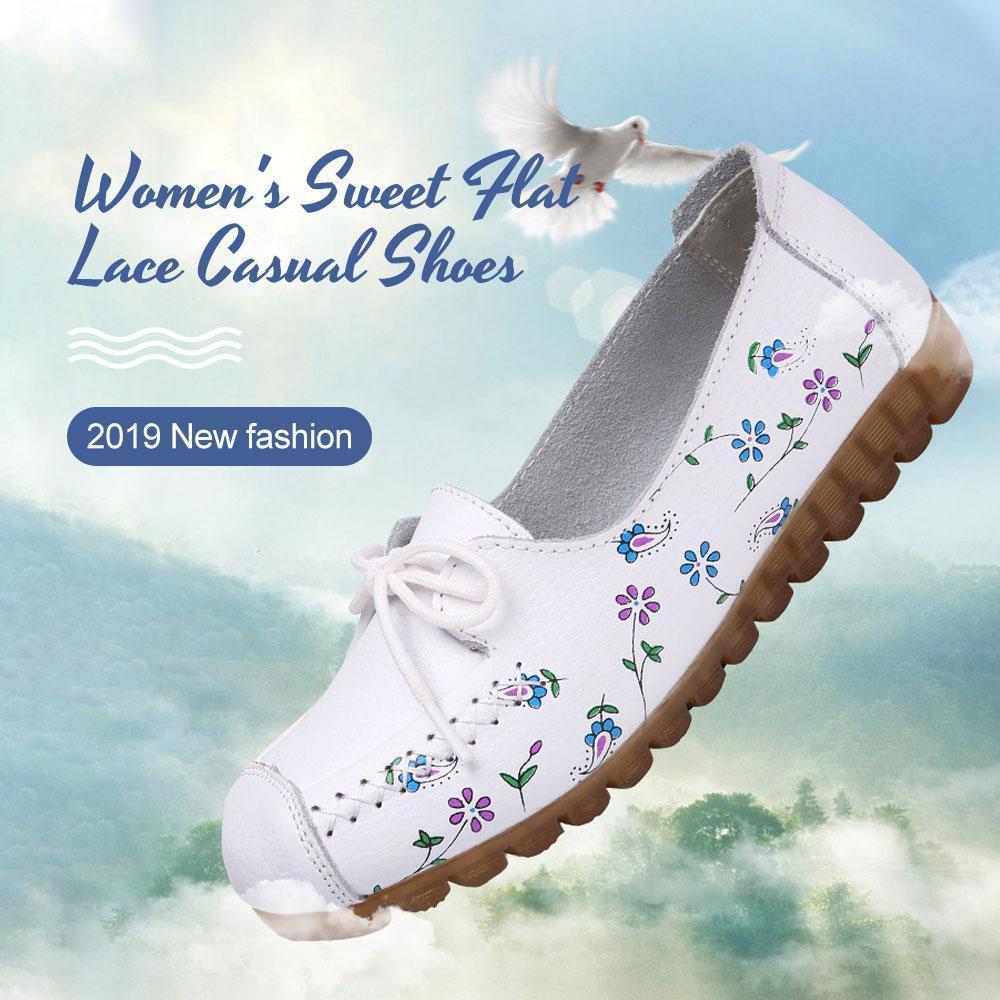 Women's Sweet Flat Lace Casual Shoes