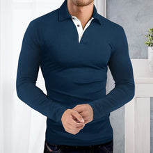 Load image into Gallery viewer, Long Sleeve Lapel Polo T-shirt
