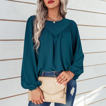 Load image into Gallery viewer, Solid Color Crew Neck Pullover Shirt
