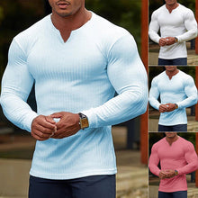 Load image into Gallery viewer, Men&#39;s V-Neck Basic Solid Color Shirt
