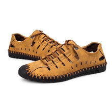 Load image into Gallery viewer, Men&#39;s Stitching Microfiber Leather Hollow Out Casual Sandals
