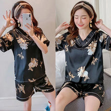 Load image into Gallery viewer, Two-piece Ice Silk Printed Home Clothes

