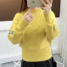Load image into Gallery viewer, Flower Embroidery Sweater
