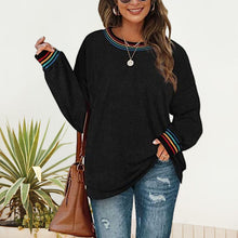 Load image into Gallery viewer, Women&#39;s Solid Color Round Neck Loose Sweatshirt

