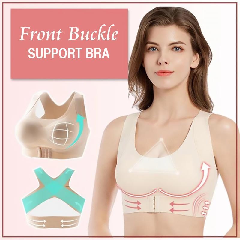 Seamless Front Buckle Support Bra Cozymoo