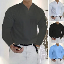Load image into Gallery viewer, Athletic Long Sleeve V-Neck T-Shirt
