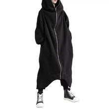 Load image into Gallery viewer, Unisex Long Sleeve Hooded Long Coat
