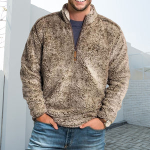 Men's Casual Loose Stand Collar Thickened Sweatshirt