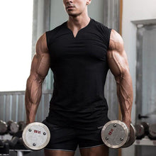 Load image into Gallery viewer, Men&#39;s Summer Single-colored Sports Vest with V-neck
