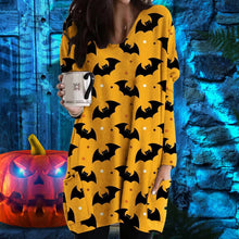 Load image into Gallery viewer, Halloween Cat Pumpkin Long Sleeve Dress

