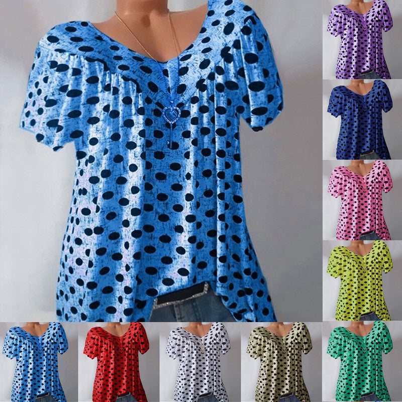 Round Neck and Dots T-shirt