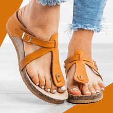 Load image into Gallery viewer, Sandals Pu Wedge Heel Summer Slippers
