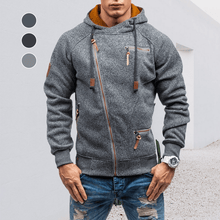 Load image into Gallery viewer, Men&#39;s Hooded Side Zip Cationic Sweatshirt
