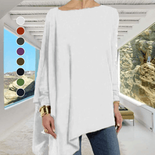 Load image into Gallery viewer, Women&#39;s Long-sleeved Solid Color Pullover T-shirt
