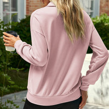 Load image into Gallery viewer, Solid Colour Long Sleeve Loose T-shirt
