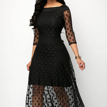 Load image into Gallery viewer, Spliced Polka Dot Lace Dress
