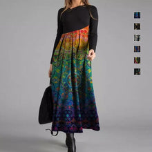 Load image into Gallery viewer, Printed Long Sleeve Slim Fit Dress
