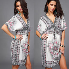 Load image into Gallery viewer, Summer V-Neck Printed Dress
