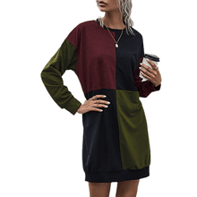 Load image into Gallery viewer, Contrast Sweater Dress
