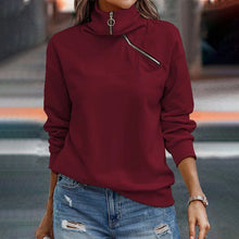 Load image into Gallery viewer, Women&#39;s Casual Sweatshirt Long Sleeve 1/4 Zipper Collar
