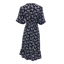 Load image into Gallery viewer, Floral V-Neck Tie Dress
