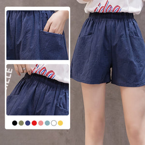 Women's Casual Summer Cotton Linen Shorts
