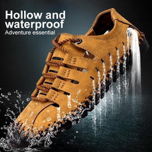 Load image into Gallery viewer, Men&#39;s Stitching Microfiber Leather Hollow Out Casual Sandals
