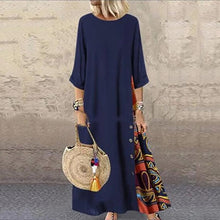 Load image into Gallery viewer, Contrast 3/4 Sleeve Dress
