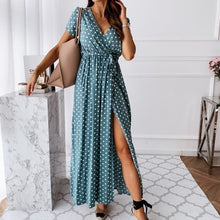 Load image into Gallery viewer, V-neck Polka Dot Print Dress
