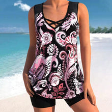 Load image into Gallery viewer, Plus Size Conservative Print Swimsuit

