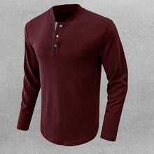 Load image into Gallery viewer, Henry Collar Button T-Shirt

