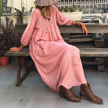 Load image into Gallery viewer, Women&#39;s Cotton Linen Dress
