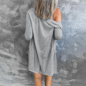 Casual Solid Color Long Sleeve Cardigan